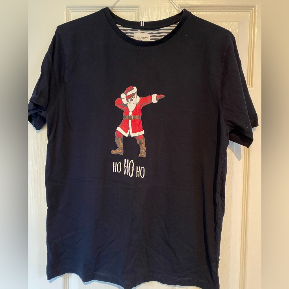 Ho Ho Ho Dabbing Santa Xmas Tee shirt by Demim & Flower